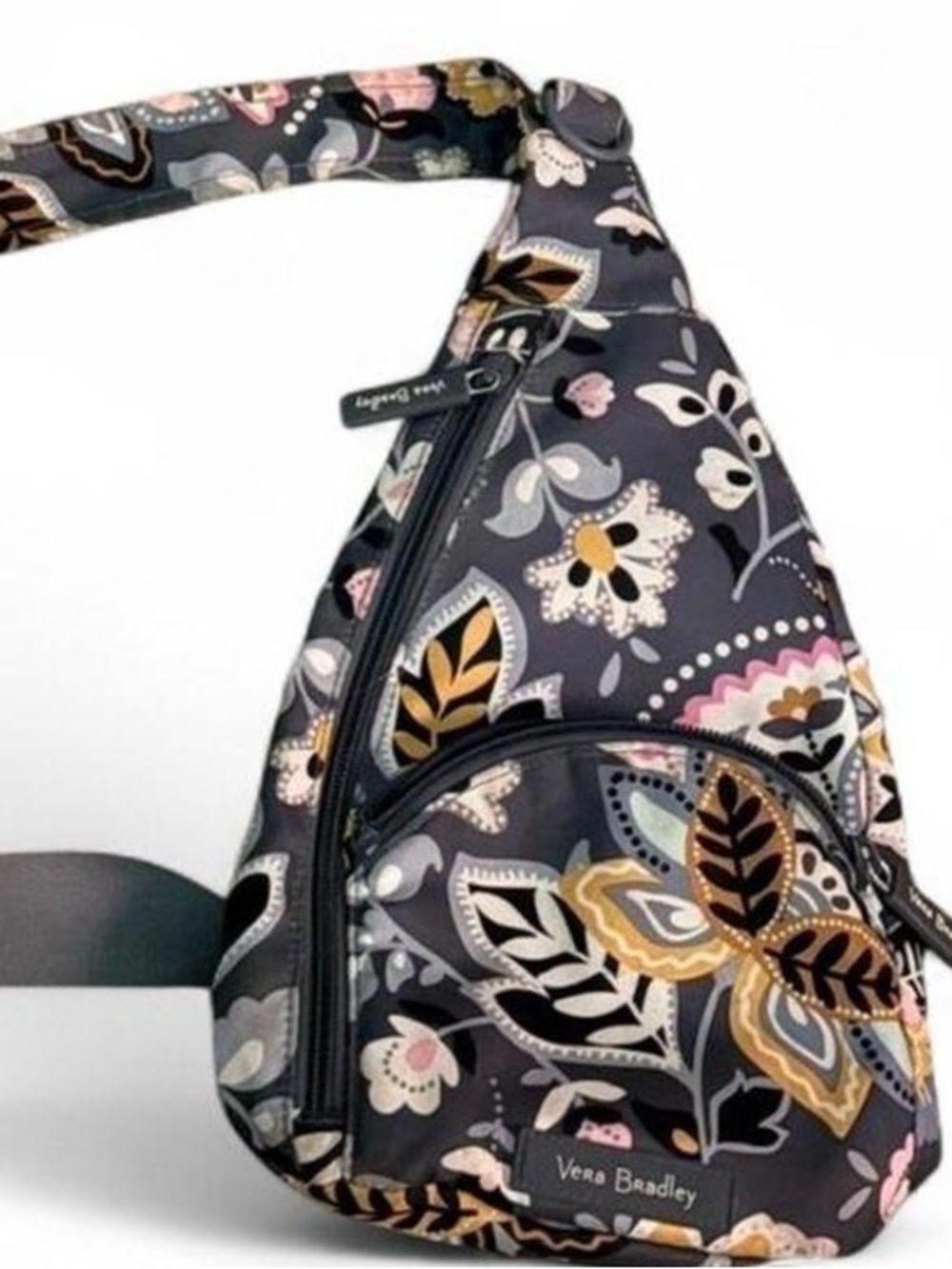 Vera Bradley mini Sling Bag Backpack Charmont Meadow Quilted Side Zip lighten up